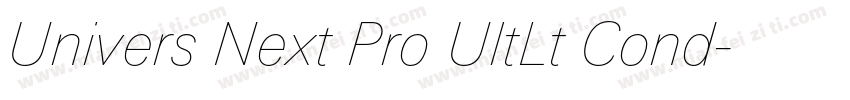 Univers Next Pro UltLt Cond字体转换